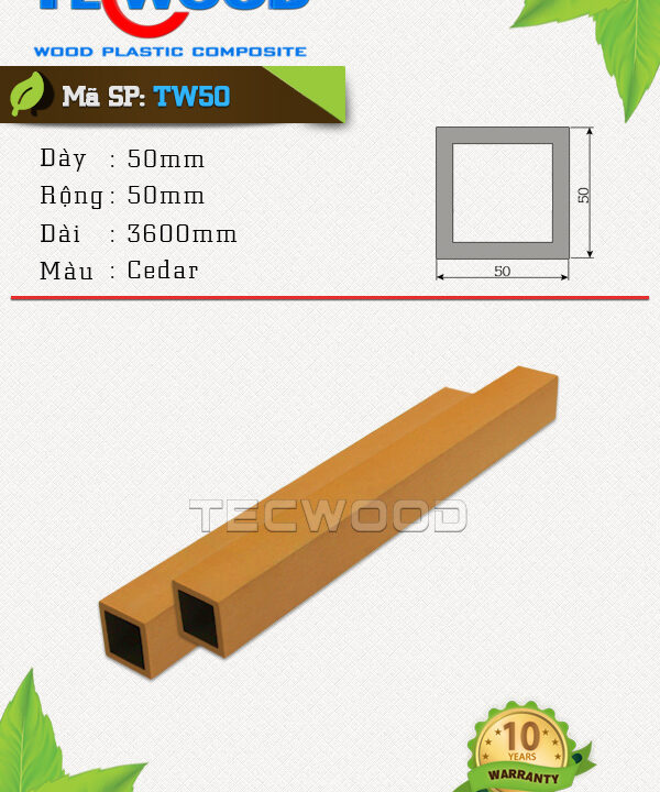 Thanh lam gỗ nhựa TecWood - TW50