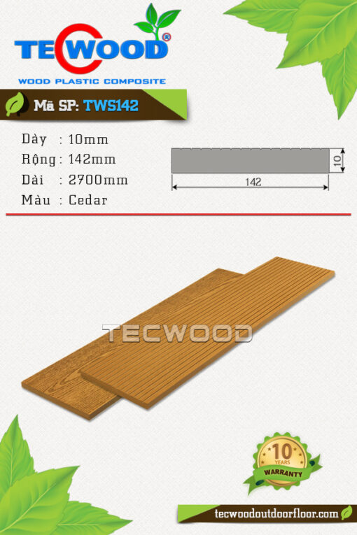 Tấm ốp gỗ nhựa TecWood TWS142