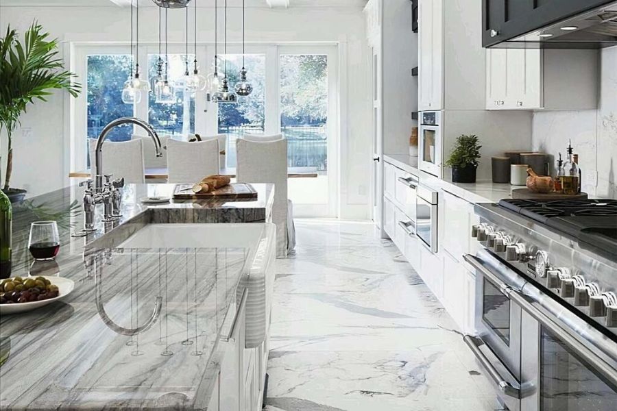 da-marble-op-dao-bep Đá cẩm thạch ốp đảo bếp
