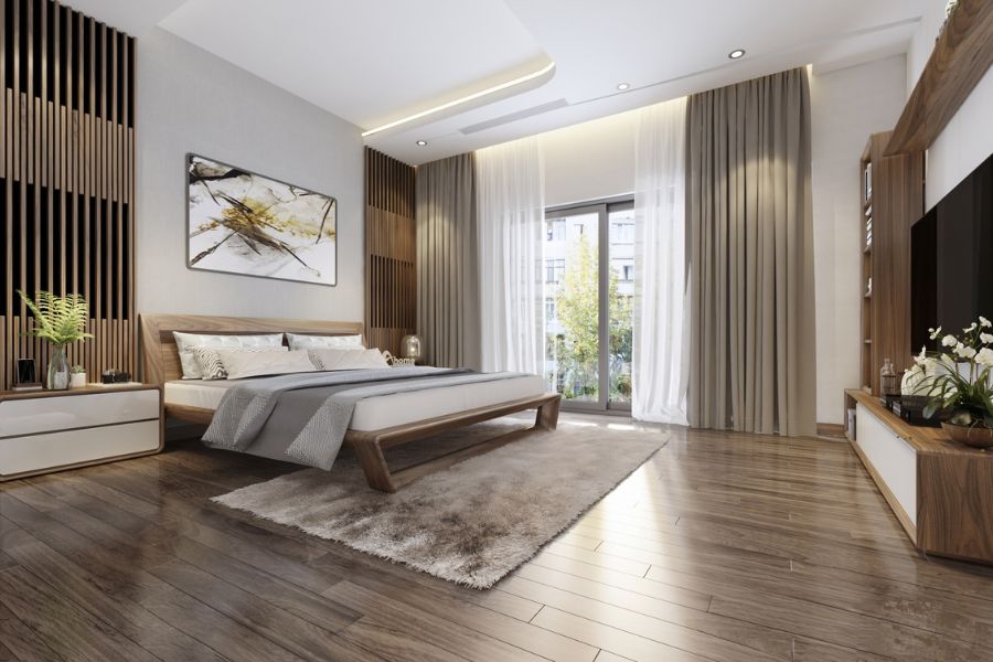 ke-tivi-bang-go-mdf Kệ tivi sử dụng gỗ công nghiệp MDF
