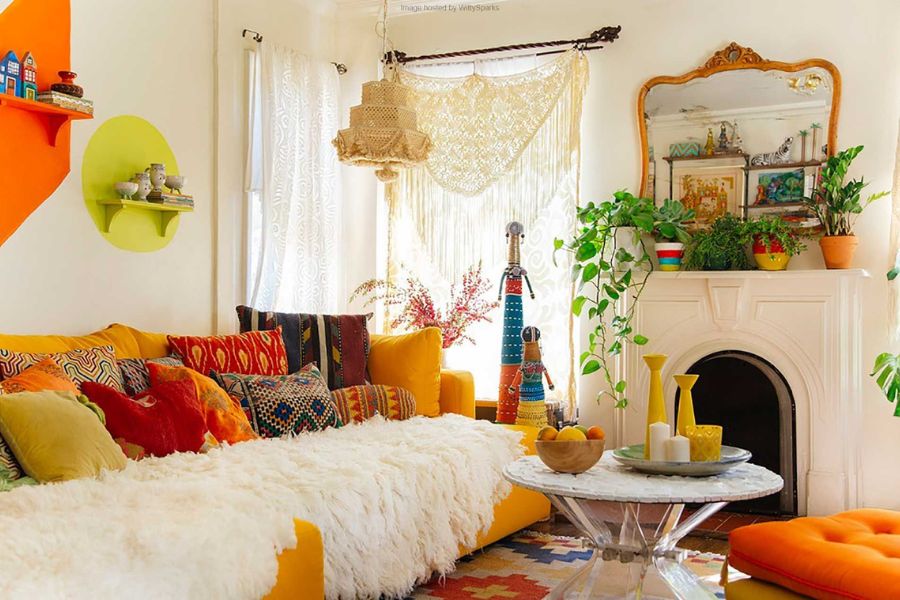 noi-that-phong-cach-bohemian-1 Nội thất thiết kế theo phong cách Bohemian