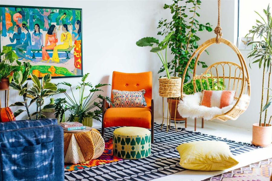 phong-cach-bohemian Phong cách nội thất Bohemian hiện đại